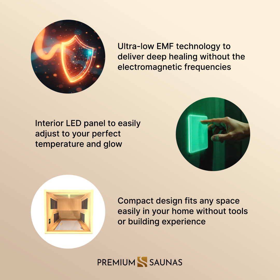 Trivano Living- "Avila" 1-2-person Low EMF FAR Infrared Sauna DYN-6103-01-Sauna-Trivano Living-Trivano Living