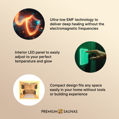 Trivano Living- "Avila" 1-2-person Low EMF FAR Infrared Sauna DYN-6103-01-Sauna-Trivano Living-Trivano Living