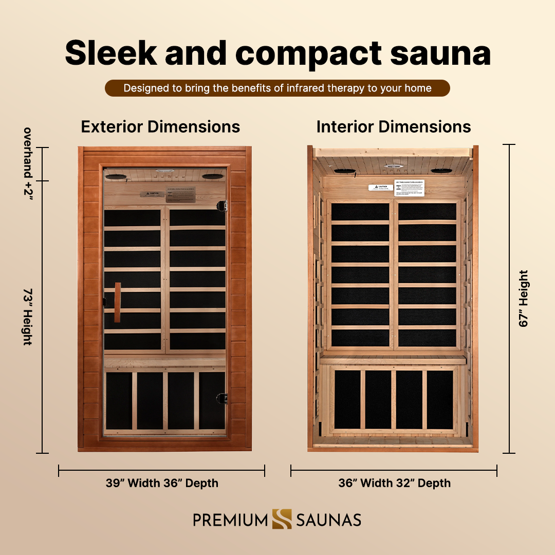 Trivano Living- "Avila" 1-2-person Low EMF FAR Infrared Sauna DYN-6103-01-Sauna-Trivano Living-Trivano Living