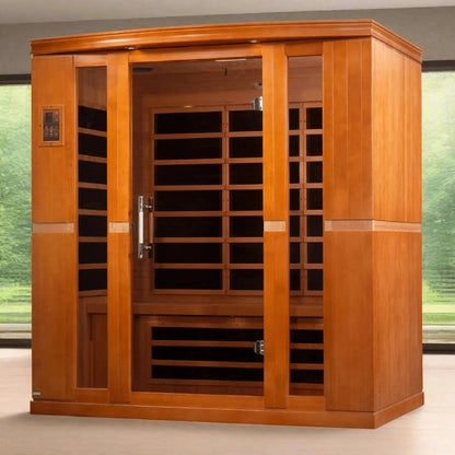 Trivano Living- "Bergamo" 4-person Low EMF FAR Infrared Sauna DYN-6440-01-Sauna-Trivano Living-Trivano Living