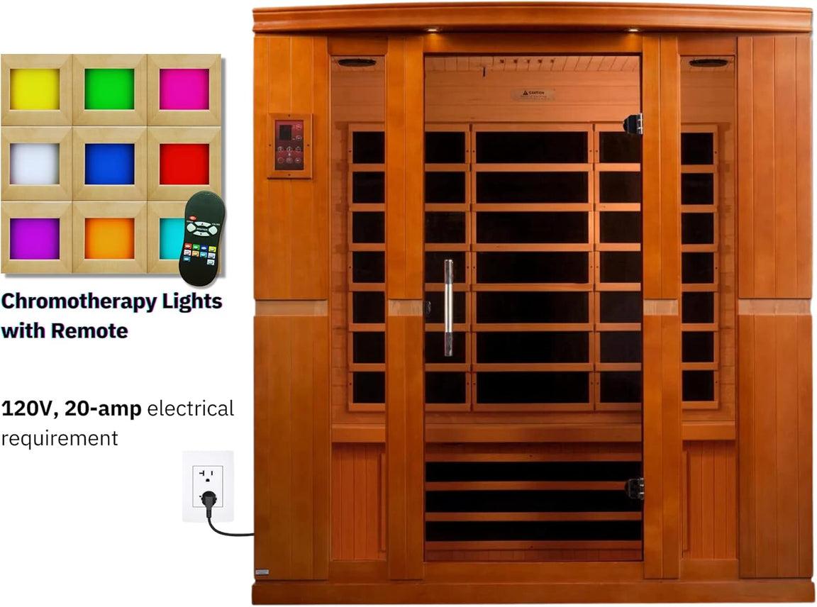 Trivano Living- "Bergamo" 4-person Low EMF FAR Infrared Sauna DYN-6440-01-Sauna-Trivano Living-Trivano Living