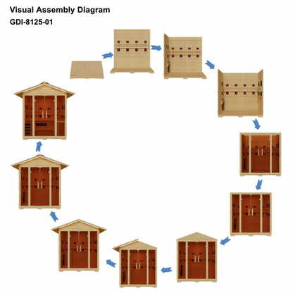 Trivano Living- "Gargellen" 5 Person Hybrid Outdoor Sauna GDI-8125-01-Sauna-Trivano Living-Trivano Living
