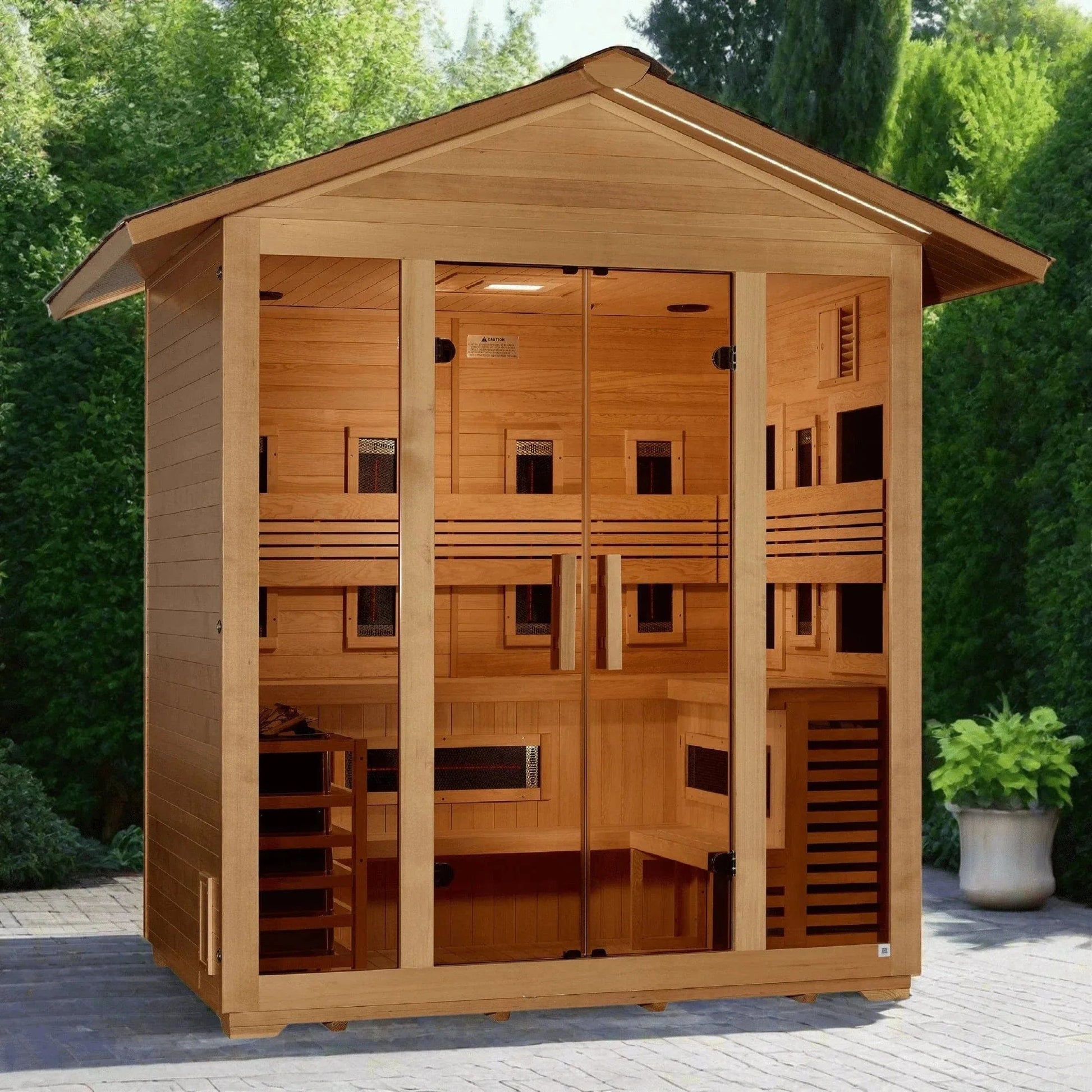 Trivano Living- "Gargellen" 5 Person Hybrid Outdoor Sauna GDI-8125-01-Sauna-Trivano Living-Trivano Living
