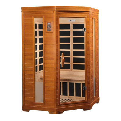 Trivano Living- "Heming" 2-person Corner Low EMF FAR Infrared Sauna - DYN-6225-02-Sauna-Trivano Living-Trivano Living