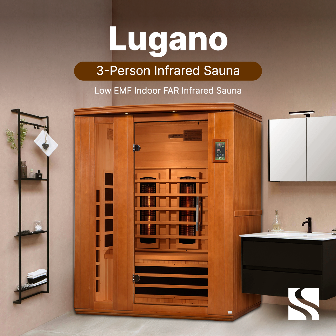 Trivano Living- "Lugano" 3-person Low EMF FAR Infrared Sauna DYN-6336-02-Sauna-Trivano Living-Trivano Living
