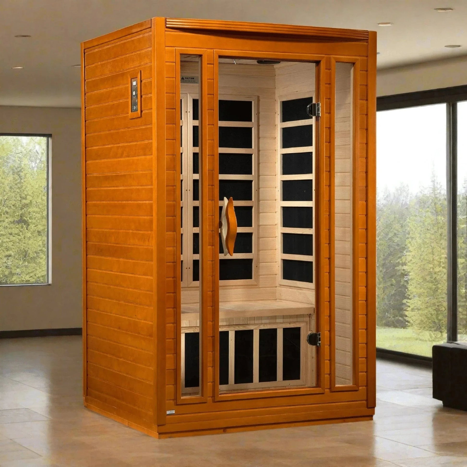 Trivano Living- "San Marino" 2-person Low EMF FAR Infrared Sauna DYN-6206-01-Sauna-Trivano Living-Trivano Living